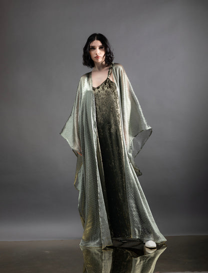 003 // yb jumpsuit sequins bisht