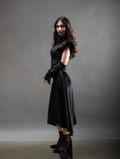 001 // padded shoulder dress