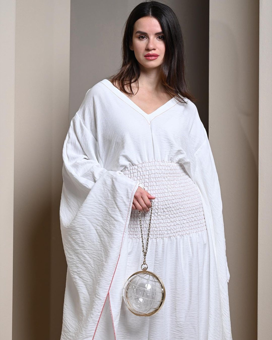 white waist kaftan