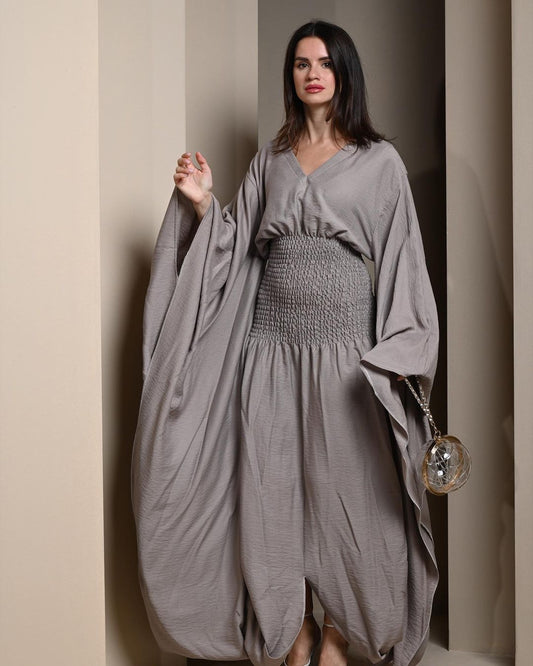 grey waist kaftan