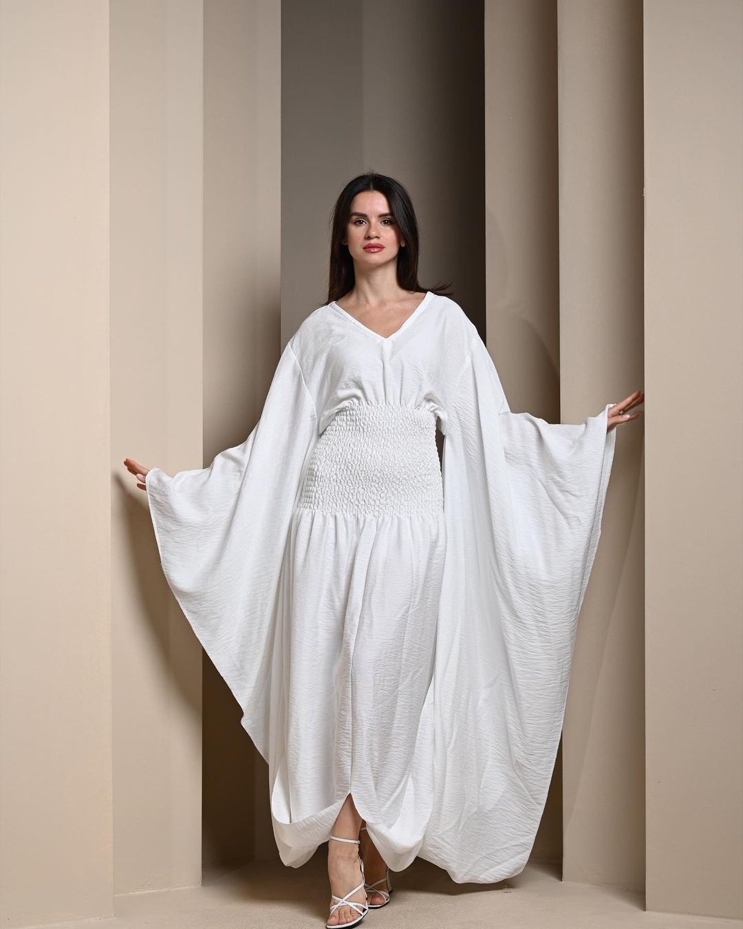 white waist kaftan